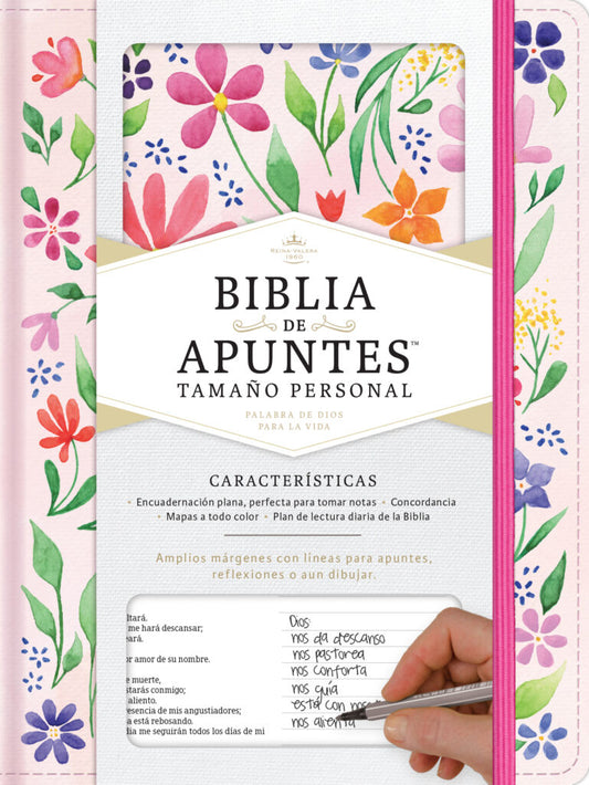 Biblia de Apuntes tamaño personal RVR 1960 (floreada)