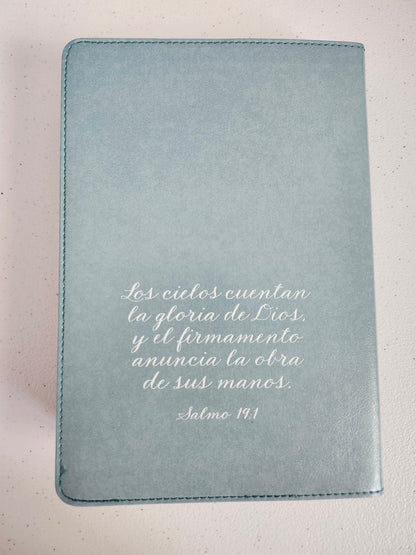 Biblia RVR 1960 Letra Grande, Tamaño Manual | Edición Especial, Aqua, Simil Piel