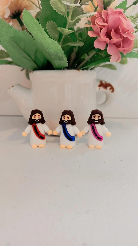 Set de 4 Mini Jesus "Jesus Loves You"