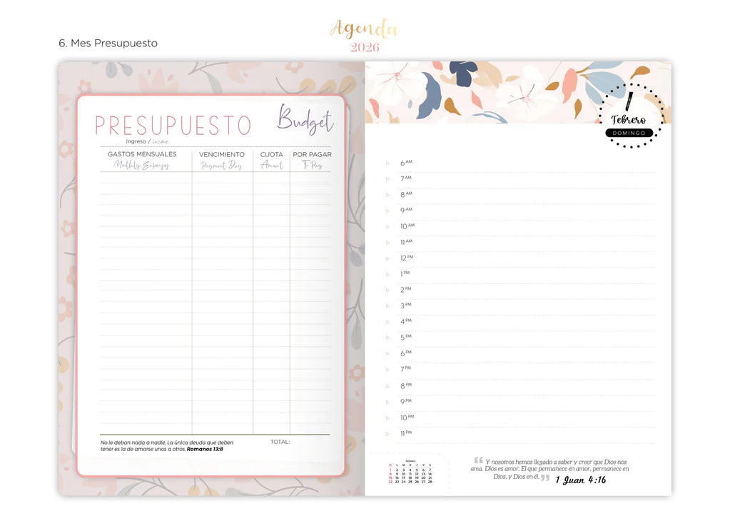 Agenda 2026 / Floral Tapa Dura