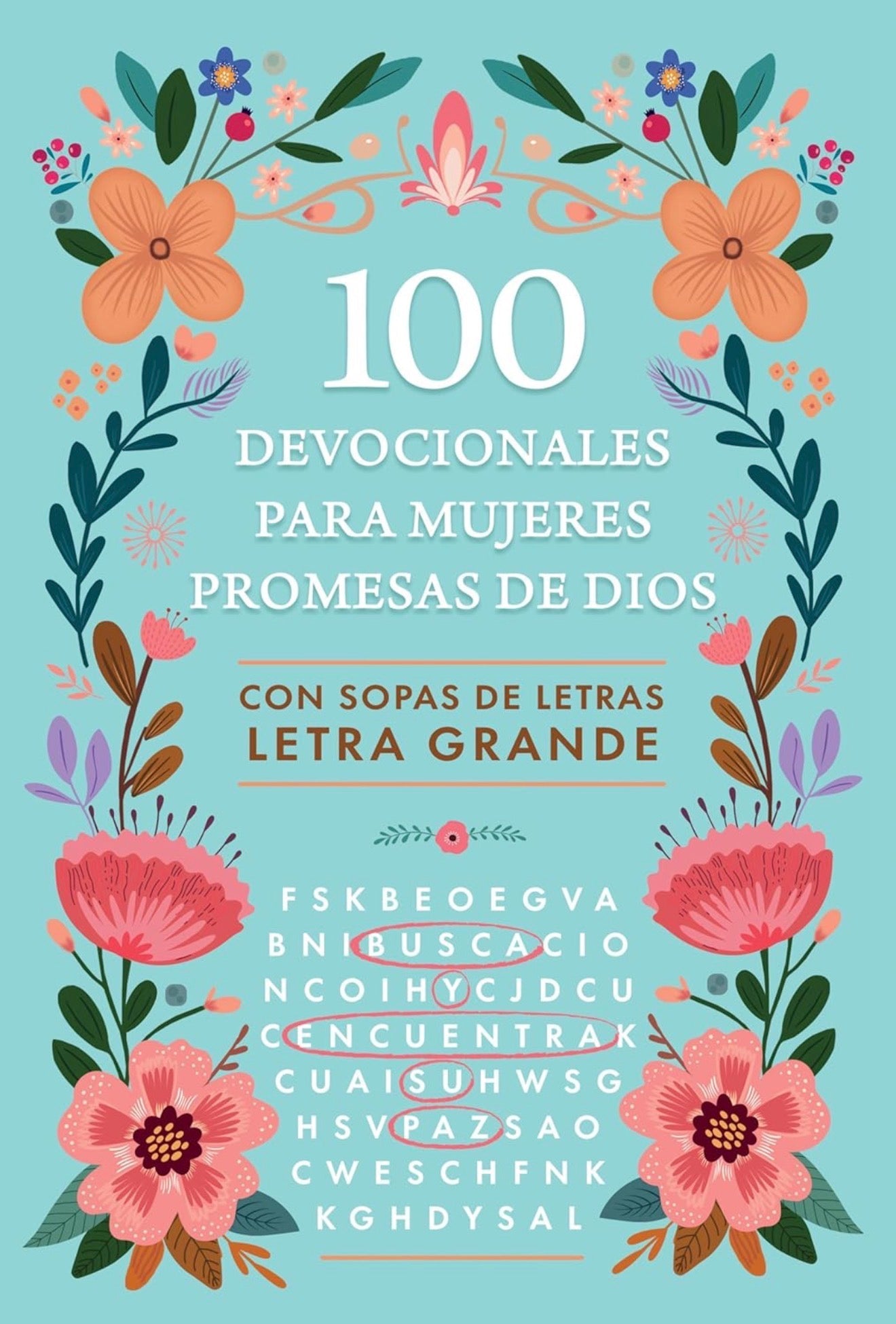 Sopa de Letras | 100 Devocionales para Mujeres Promesas de Dios - Letra Grande